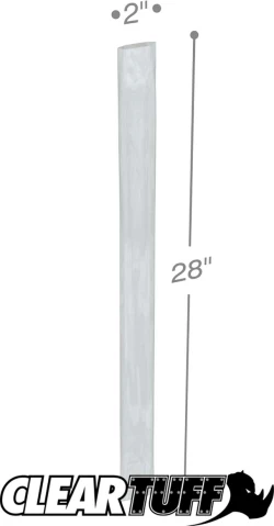 2" x 28" 3 Mil Flat Poly Bags