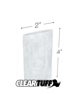 2" x 4" 4 Mil Flat Poly Bags