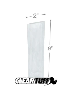 2" x 8" 3 Mil Flat Poly Bags