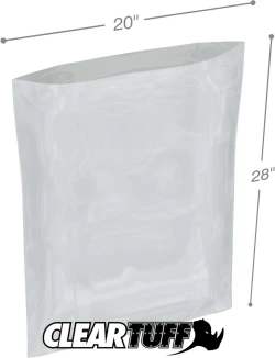 20" x 28" 2 Mil Flat Poly Bags