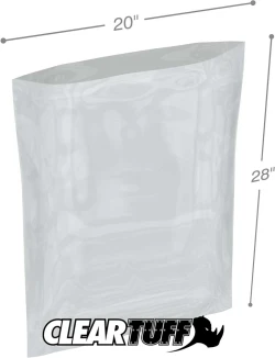 20" x 28" 3 Mil Flat Poly Bags