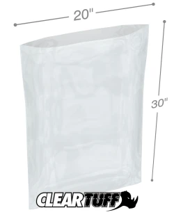 20" x 30" 1.25 Mil Flat Poly Bags