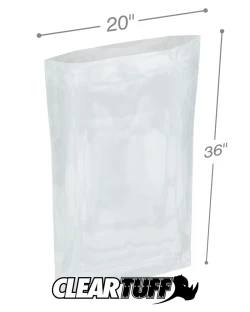 20" x 36" 1 Mil Flat Poly Bags
