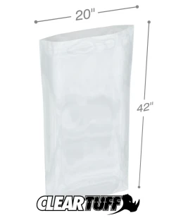 20" x 42" 1 Mil Flat Poly Bags