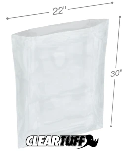 22" x 30" 4 Mil Flat Poly Bags
