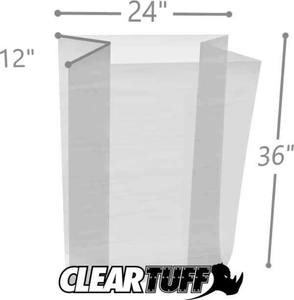 24 x 12 x 36 Gusseted Poly Bags 2 Mil