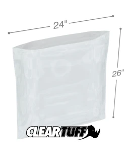 24" x 26" 3 Mil Flat Poly Bags