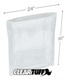24" x 30" 1.25 Mil Flat Poly Bags