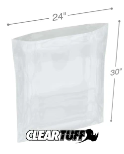 24" x 30" 1.5 Mil Flat Poly Bags