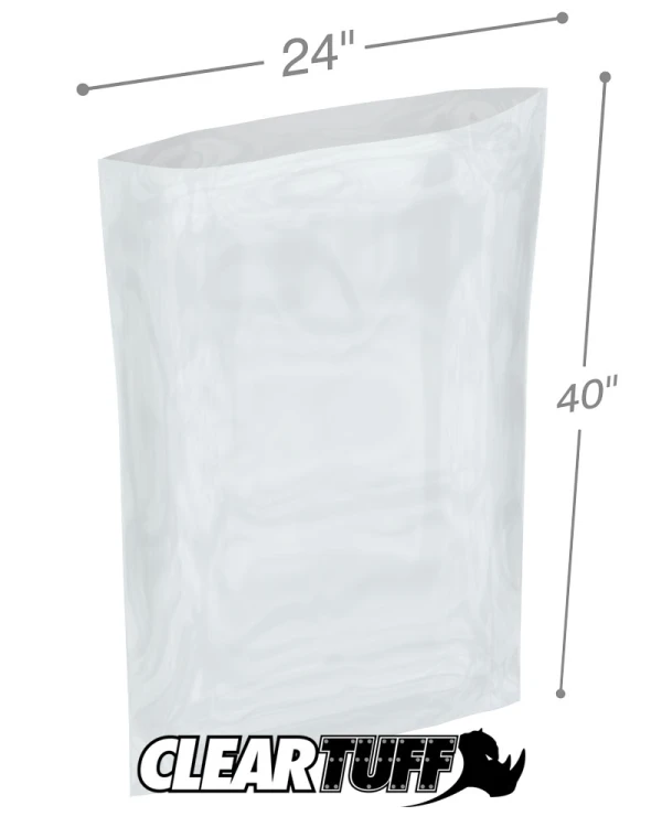 Clear 24 x 40 4 mil Poly Bags