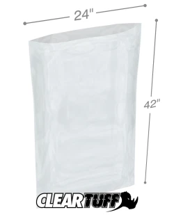 24" x 42" 4 Mil Flat Poly Bags
