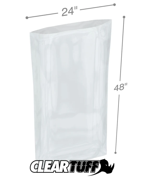 2 Mil 24 x 48 Poly Bags