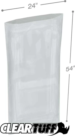 24" x 54" 6 Mil Flat Poly Bags