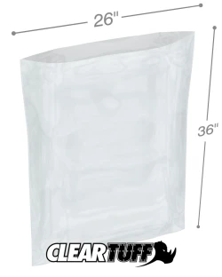 26" x 36" 4 Mil Flat Poly Bags