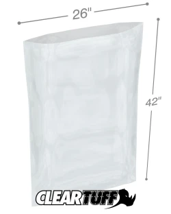 26" x 42" 4 Mil Flat Poly Bags