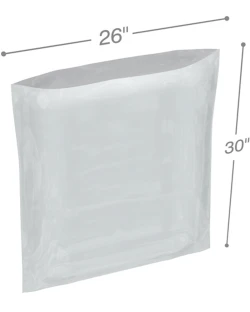 26" x 30" 4 Mil Flat Poly Bags