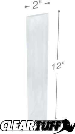 2" x 12" 2 Mil Flat Poly Bags