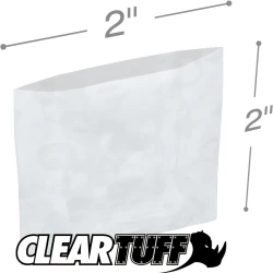 2" x 2" 2 Mil Flat Poly Bags