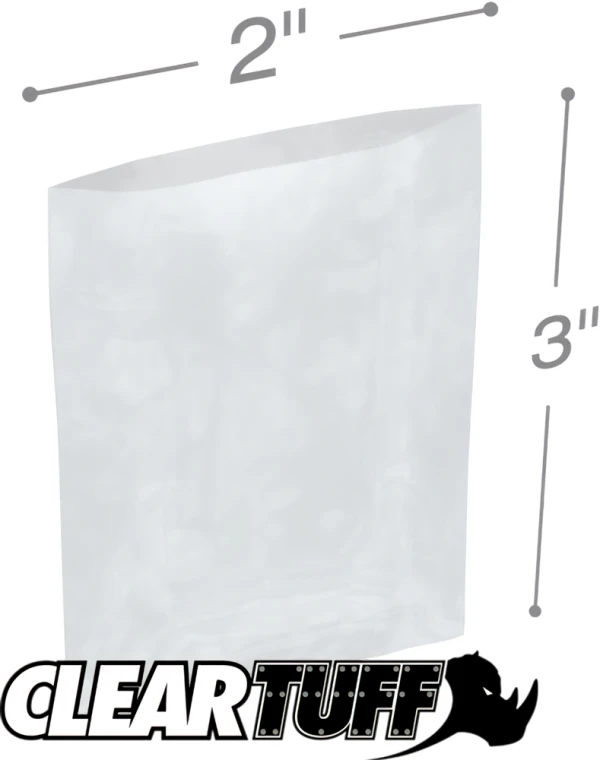 2 x 3 2 mil Poly Bags