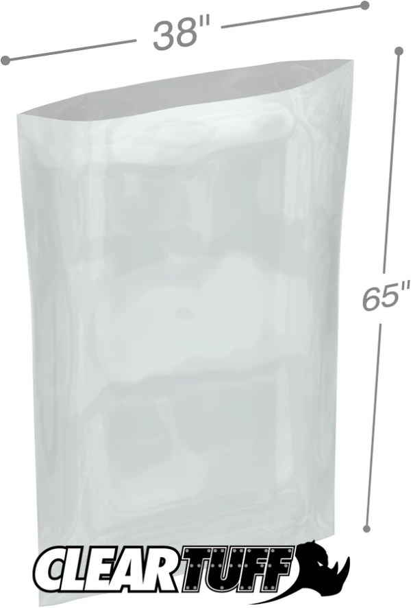 38x65 3 mil flat poly bag