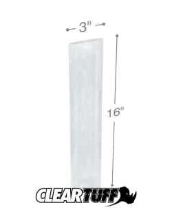 3" x 16" 4 Mil Flat Poly Bags