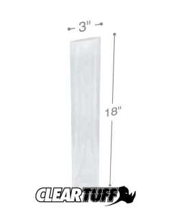 3" x 18" 4 Mil Flat Poly Bags