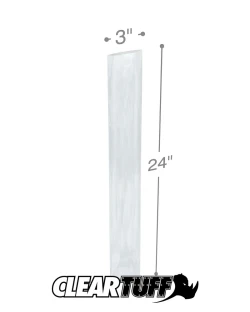 3" x 24" 2 Mil Flat Poly Bags