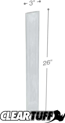 3" x 26" 2 Mil Flat Poly Bags