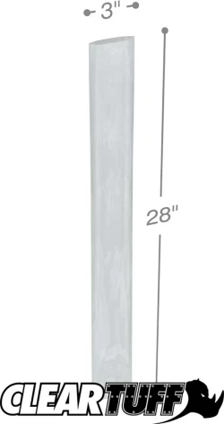 3" x 28" 2 Mil Flat Poly Bags