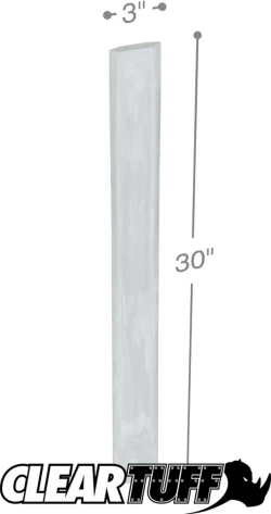 3" x 30" 2 Mil Flat Poly Bags
