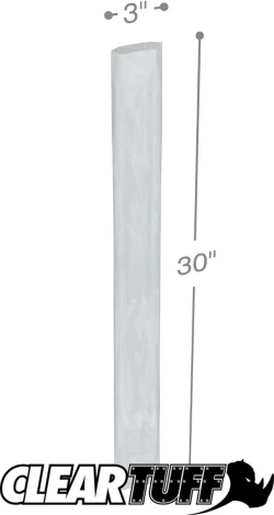 3" x 30" 3 Mil Flat Poly Bags