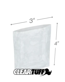 3" x 4" 1 Mil Flat Poly Bags