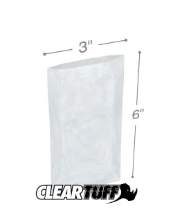 3" x 6" 1.5 Mil Flat Poly Bags