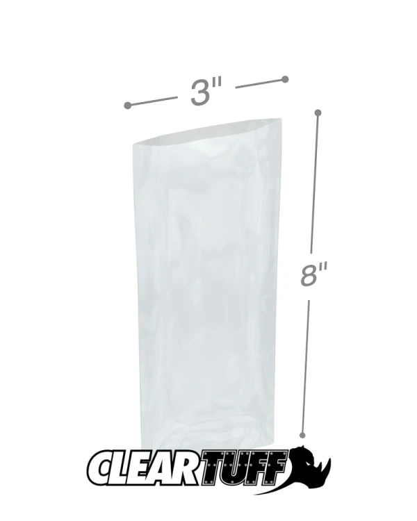 3 x 8 1 mil Poly Bags