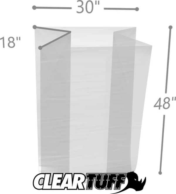 30 x 18 x 48 Gusseted Poly Bags 2 Mil