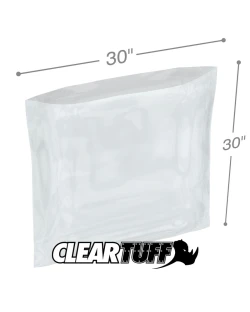 30" x 30" 2 Mil Flat Poly Bags