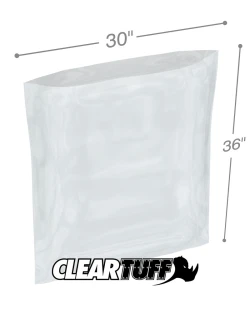 30" x 36" 1.25 Mil Flat Poly Bags