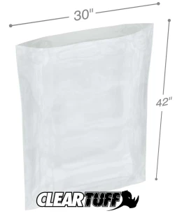 30" x 42" 1.5 Mil Flat Poly Bags