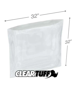 32" x 32" 1.5 Mil Flat Poly Bags