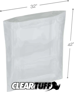 32" x 42" 2 Mil Flat Poly Bags