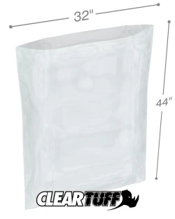 32" x 44" 2 Mil Flat Poly Bags