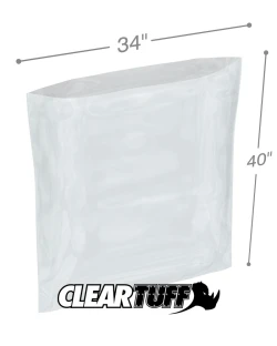 34" x 40" 4 Mil Flat Poly Bags