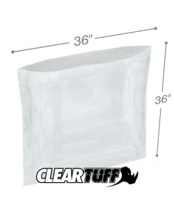 36" x 36" 4 Mil Flat Poly Bags
