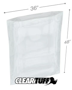 36x48 3 mil flat poly bag