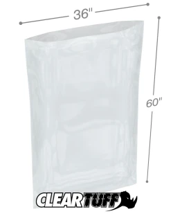 36" x 60" 6 Mil Flat Poly Bags
