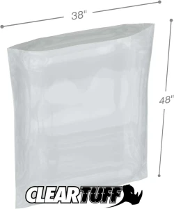 38" x 48" 2 Mil Flat Poly Bags