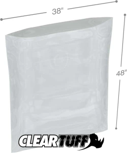 38" x 48" 3 Mil Flat Poly Bags
