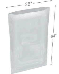 4 Mil 38" x 64" Plastic Flat Poly Bags