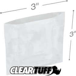 3" x 3" 2 Mil Flat Poly Bags