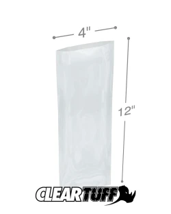 4" x 12" 4 Mil Flat Poly Bags